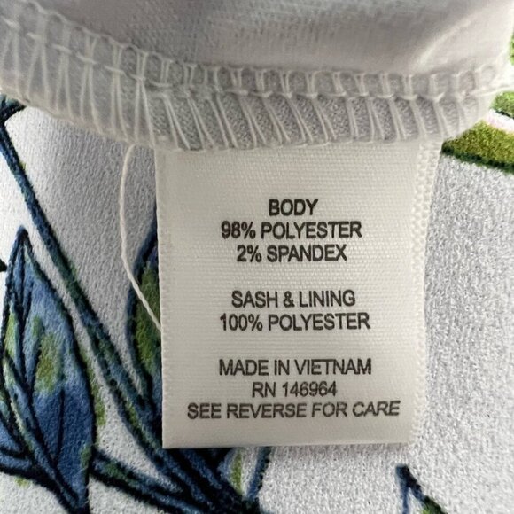 Signature Womens A Line Dress Multicolor Floral Stretch Knit Petites S Petite - Picture 9 of 10